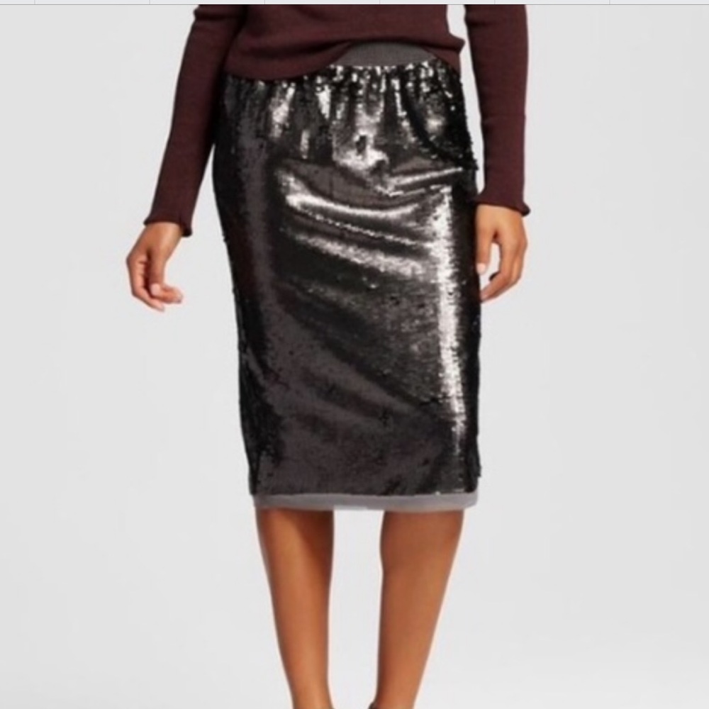Who What Wear Sequin Pencil Skirt S